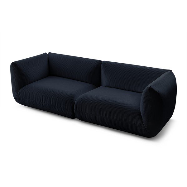 Tumši zils velveta dīvāns 260 cm Lecomte – Bobochic Paris-image-3