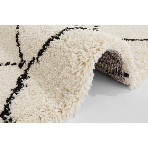 Bēšs un melns paklājs Mint Rugs Hash, ⌀ 120 cm-image-1