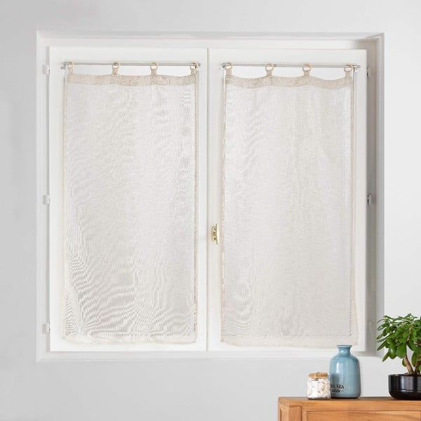 Bēši dienas aizkari (2 gab.) 60x120 cm Minalisa – douceur d'intérieur-image-1