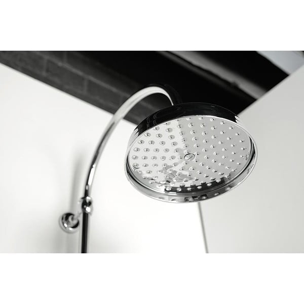 Spīdīgas sudraba krāsas misiņa dušas komplekts ar termostatisko jaucējkrānu ar dušas galvu/ar rokas dušu 142 cm Antea – Sapho-image-3