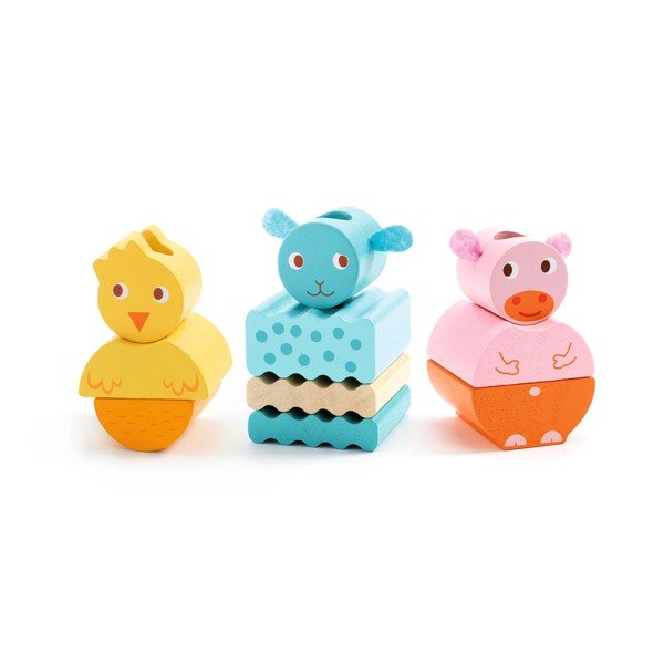 Bērnu koka vilciens Djeco FarmTrain-image-1