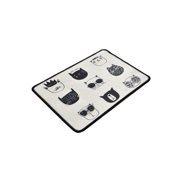 Melns/bēšs vannas istabas paklājiņš 40x60 cm Cutie – Foutastic