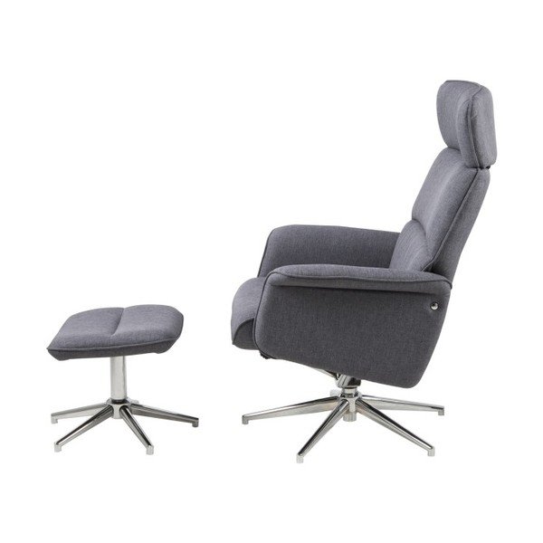 Tumši pelēks krēsls ar kāju soliņu Actona Alura-image-3