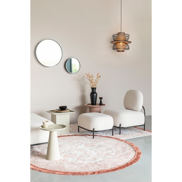 Krēmkrāsas pufs Hocker Polly – White Label-image-1