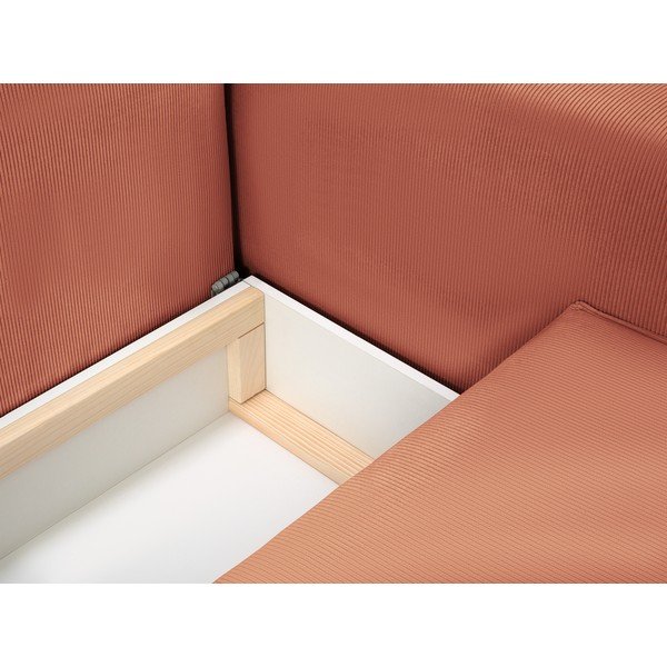 Rozā velveta izvelkamais dīvāns ar veļas kasti Mazzini Sofas Azalea-image-1