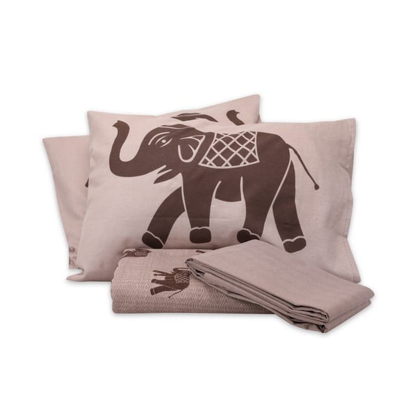 Kokvilnas divguļamās gultas pārklājs ar spilvendrānu un palagu Fil, 200 x 235 cm-image-3