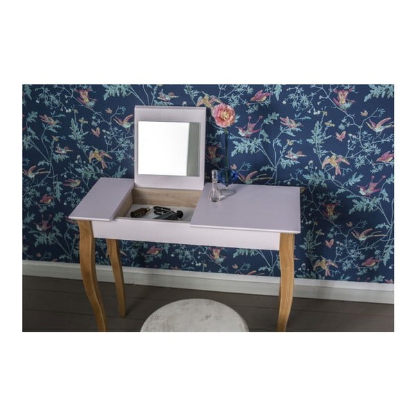 Balts tualetes galdiņš ar spoguli Ragaba Dressing Table, garums 65 cm-image-4
