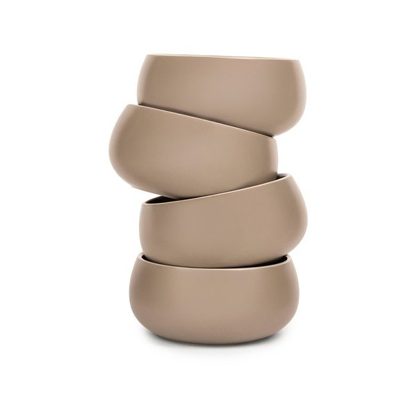 Bēšas akmensmasas bļodiņas (4 gab.) 600 ml Terra Luma – Bonami Selection-image-2