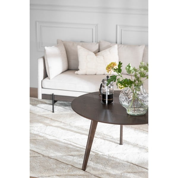 Tumši brūns žurnālgaldiņš ar ozolkoka imitāciju ø 90 cm Yumi – Rowico-image-1