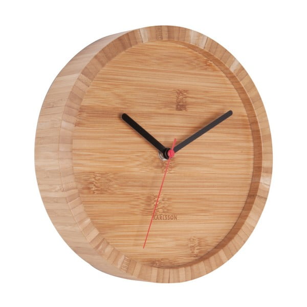 Brūns bambusa sienas pulkstenis Karlsson Tom, ⌀ 26 cm-image-1