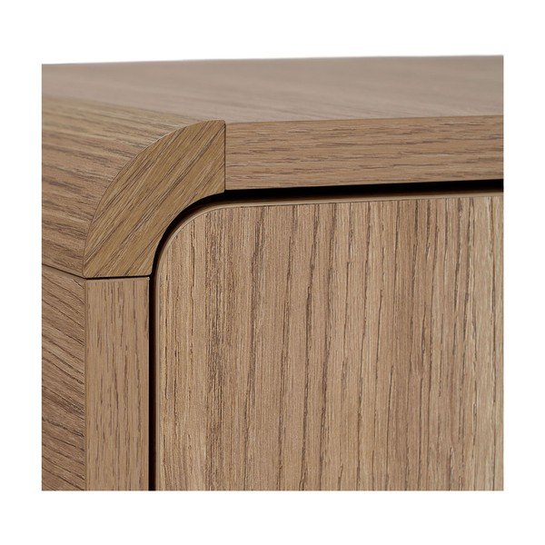 Gaiša dabīga toņa TV galdiņš ar ozolkoka imitāciju 180x52x34 cm Mirel – Nordure-image-4
