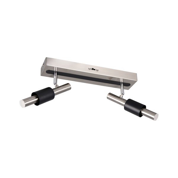 Melna/sudraba krāsas LED prožektora tipa lampa 20,5x42 cm Ikaris – Trio Select