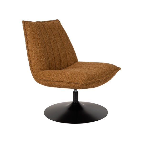 Okera dzeltens atpūtas krēsls no buklē auduma Jax – White Label