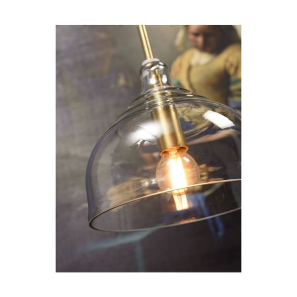 Piekaramā lampa zelta krāsā ar stikla abažūru ø 20 cm Brussels – it's about RoMi-image-1