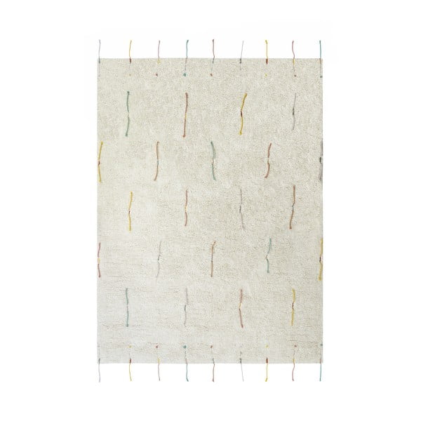 Krēmkrāsas kokvilnas bērnu rotaļu paklājs 120x160 cm Wildflowers – Lorena Canals-image-4