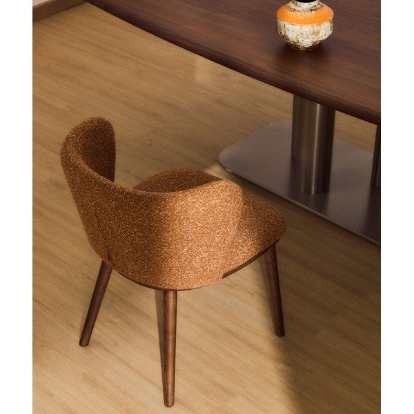 Terakotas oranžs polsterēts ēdamistabas krēsls Ciselia – Kave Home-image-1