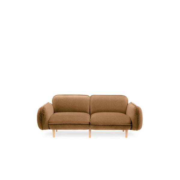 Sinepju dzeltens dīvāns no buklē auduma 188 cm Bean – EMKO