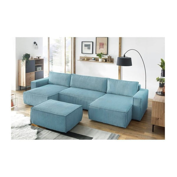 Piparmētru zaļš velveta kāju soliņš Nihad – Bobochic Paris-image-1