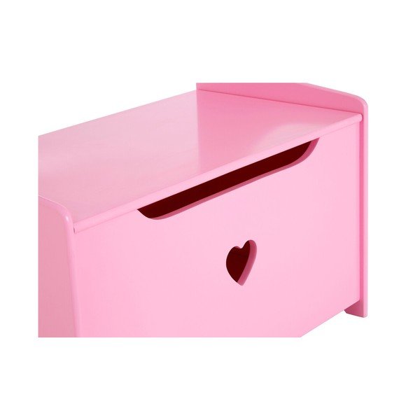 Rozā bērnu skapītis ar soliņu 60x62x34 cm Pink Heart – Premier Housewares-image-4