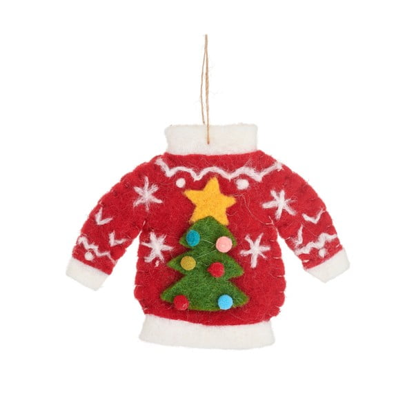 Tekstila Ziemassvētku eglītes rotājums Christmas Jumper – Sass & Belle