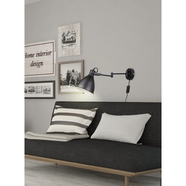Melna metāla sienas lampa Espera – Candellux Lighting-image-4