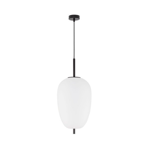 Balta/melna stikla piekaramā lampa ø 27 cm Lato – Nova Luce