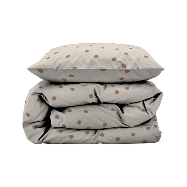 Brūna vienguļamā gultas veļa no kokvilnas satīna 140x200 cm Solaris – Södahl-image-2