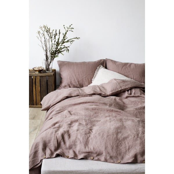 Vecviolets lina segas pārvalks Linen Tales, 200 x 220 cm-image-2