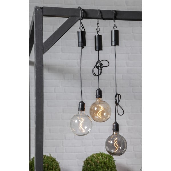 Brūna LED āra lampa Star Trading Glassball, garums 1 m-image-1