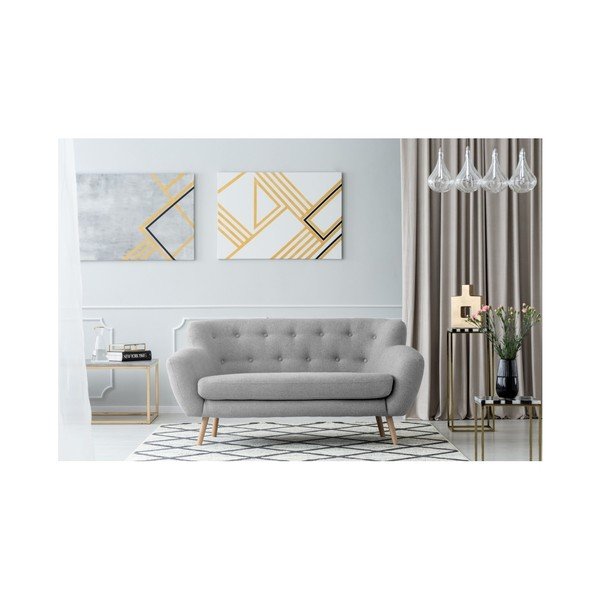 Gaiši pelēks divvietīgs dīvāns Kooko Home Pop-image-1