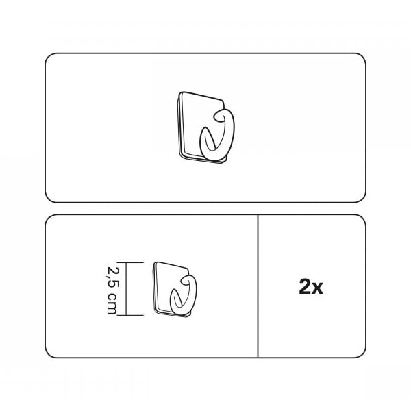 Pašlīmējoši āķīši zemo aizkaru stangai (2 gab.) – Gardinia-image-1