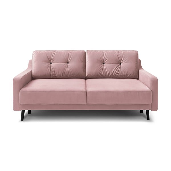 Gaiši rozā samta dīvāns Bobochic Paris Torp