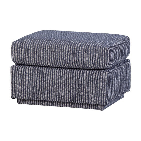 Dūmakaini zils polsterēts kāju soliņš Lou – WOOOD