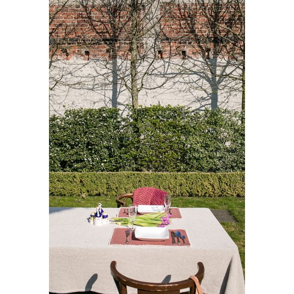 Bēšs un rozā kokvilnas galdauts Tiseco Home Studio, 250 x 150 cm-image-3