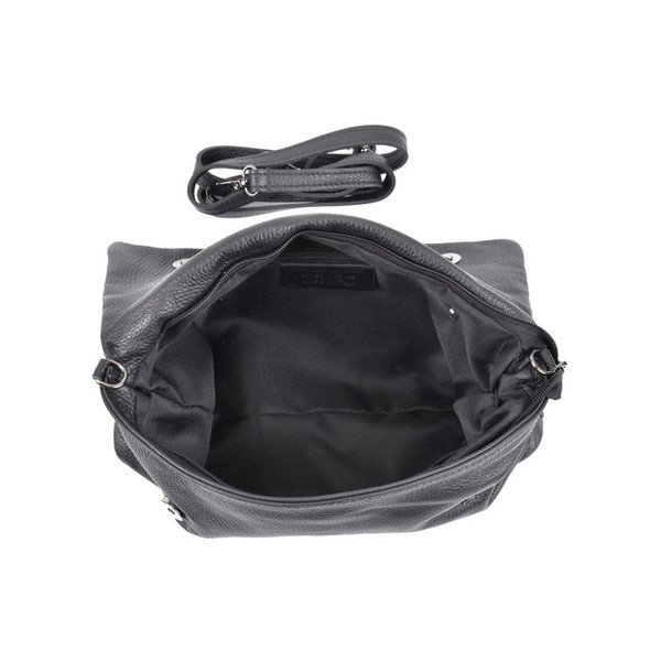 Melna ādas crossbody rokassomiņa Roberta M Elisa-image-3