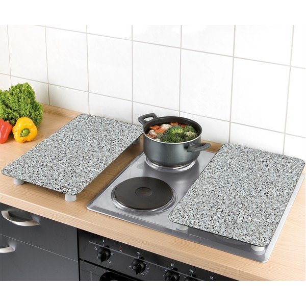 Stikla aizsargplāksnes plītij (2 gab.) Wenko Granite, 52 x 30 cm-image-2