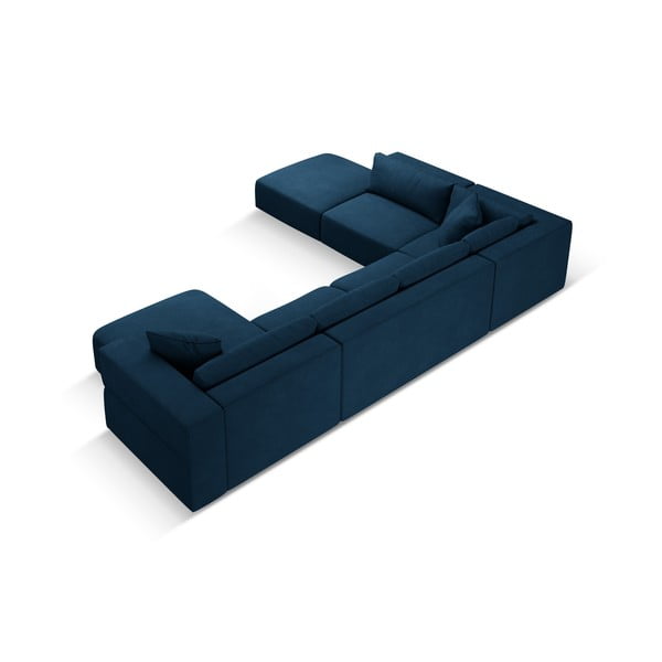 Zils stūra dīvāns (ar kreiso stūri/U veida) Esther – Milo Casa-image-3