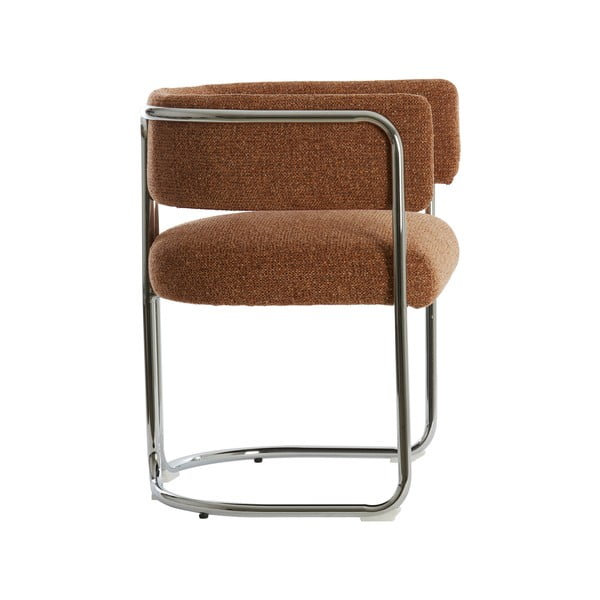 Gaiši brūns polsterēts ēdamistabas krēsls ar roku balstiem Adante – Light & Living-image-4