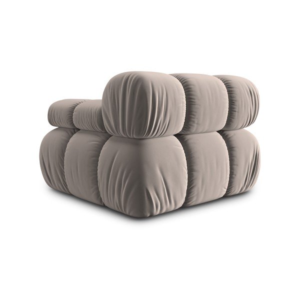 Gaiši brūna samta modulārā dīvāna daļa (ar labo stūri) Bellis – Micadoni -image-4
