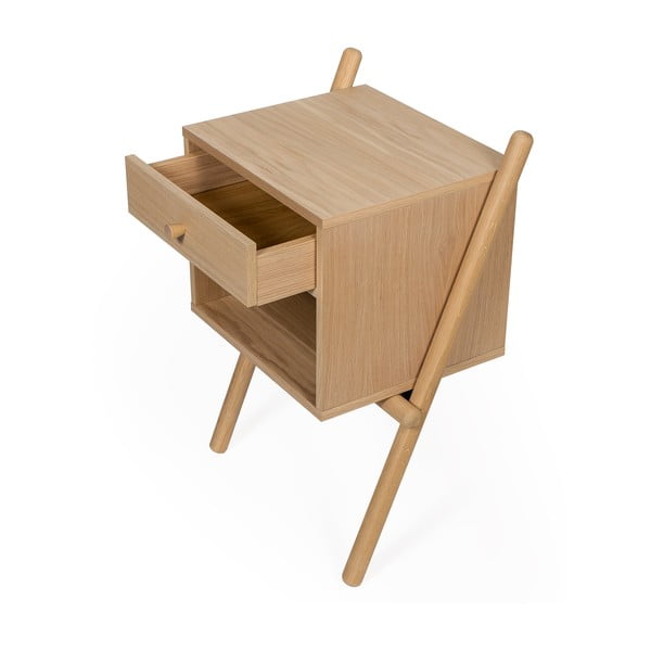 Dabīga toņa naktsskapītis ar ozolkoka imitāciju Wiru – Woodman-image-4