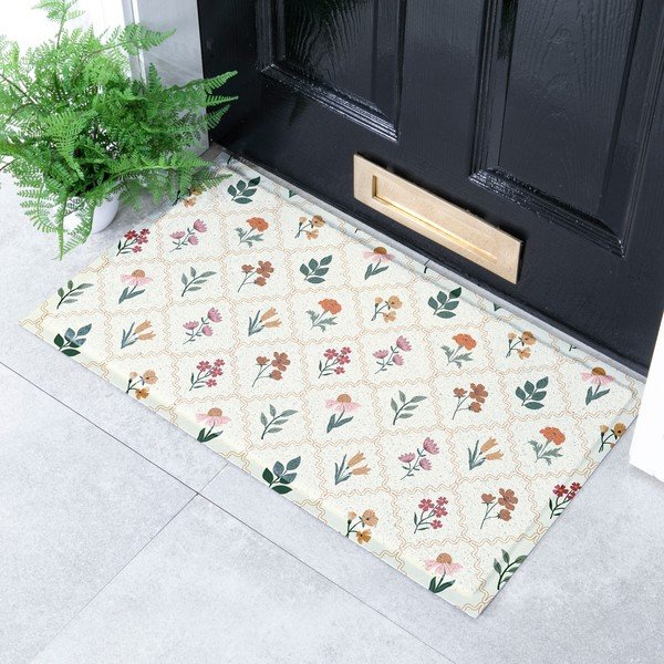 Kājslauķis no PVC 40x70 cm Vintage Floral Stamp – Artsy Doormats-image-1