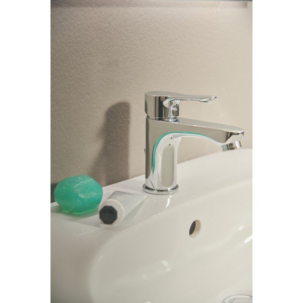 Spīdīgas sudraba krāsas jaucējkrāns izlietnei Alpha – Ideal Standard-image-3