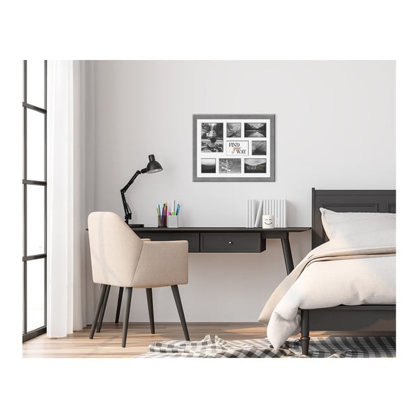 Pelēks rāmis 8 fotogrāfijām Styler Yellowstone, 51 x 41 cm-image-1