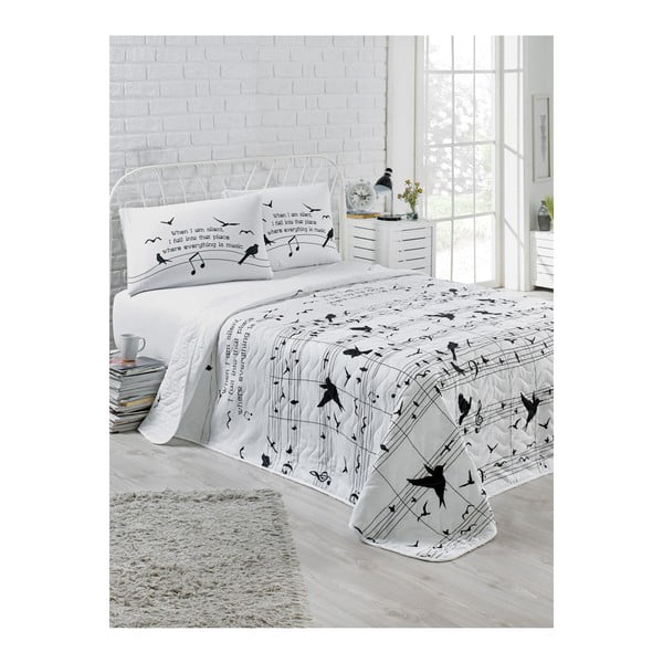 Stepēts divguļamās gultas pārklājs ar 2 spilvendrānām Kimberle, 200 x 220 cm