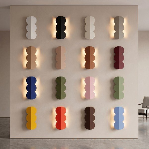 Rozā alumīnija sienas lampa BISCUIT – Thoro-image-2