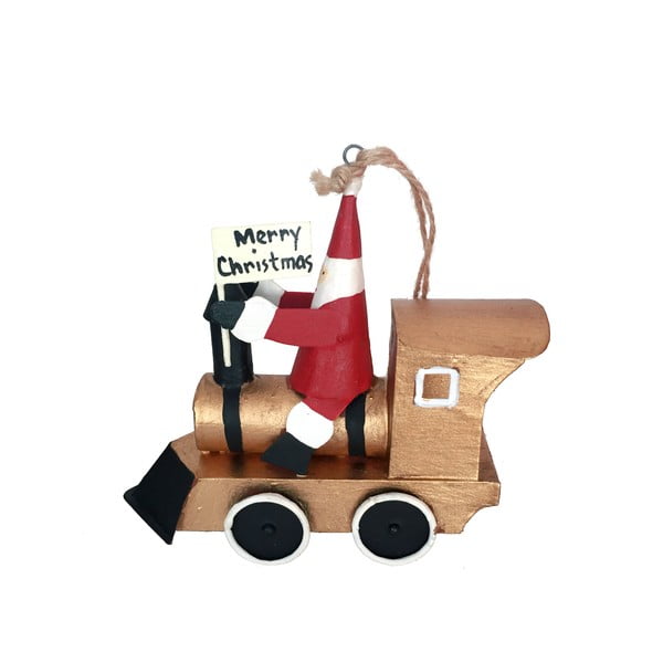 Piekaramais Ziemassvētku rotājums Santa in Gold Train – G-Bork