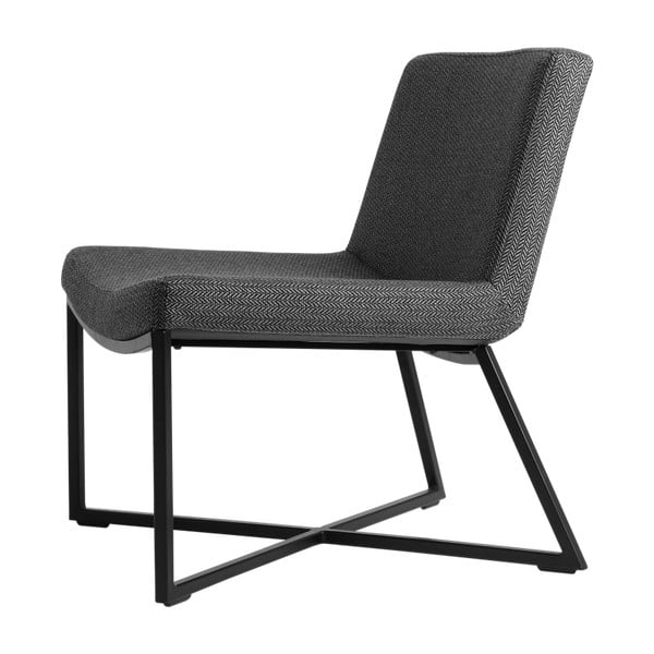Tumši pelēks krēsls ar melnu pamatni Custom Form Zero