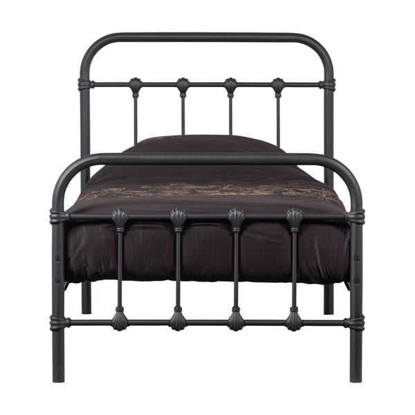 Melna vienvietīga gulta ar redelēm 90x200 cm Moos – WOOOD-image-3