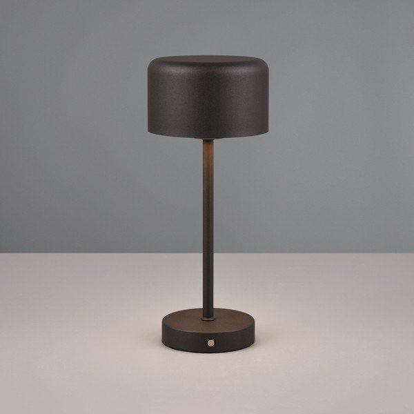 Matēti melna LED galda lampa ar regulējamu spilgtumu (augstums 30 cm) Jeff – Reality-image-1