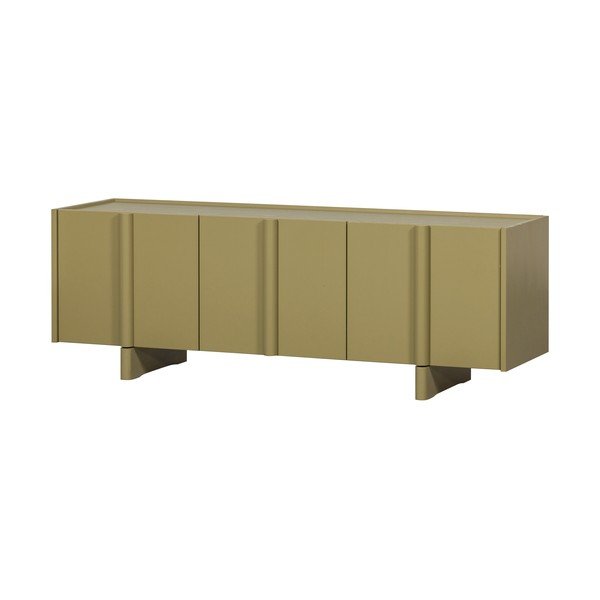 Zaļš priedes masīvkoka TV galdiņš 152x53x46 cm Basu – WOOOD-image-3